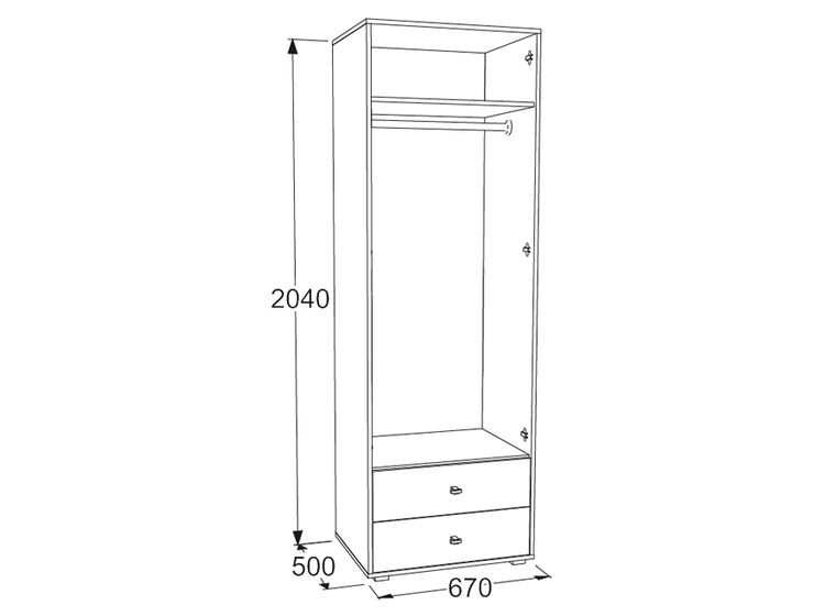 Шкаф для одежды Омега 18
