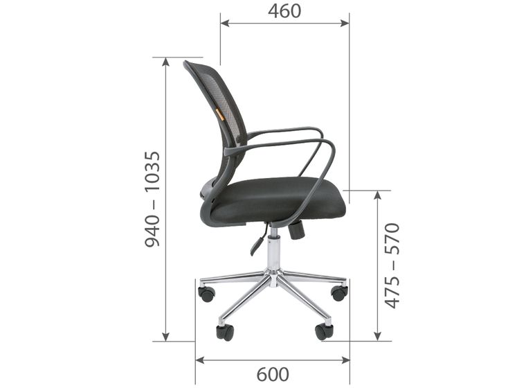 Кресло Chairman 698 хром