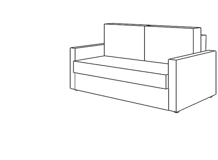 Прямой диван Лео (138) ТД 384 еврокнижка серый