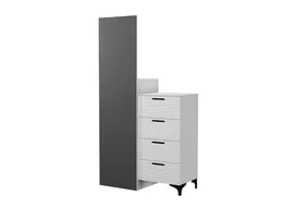 Брента Комод с зеркалом (белый)